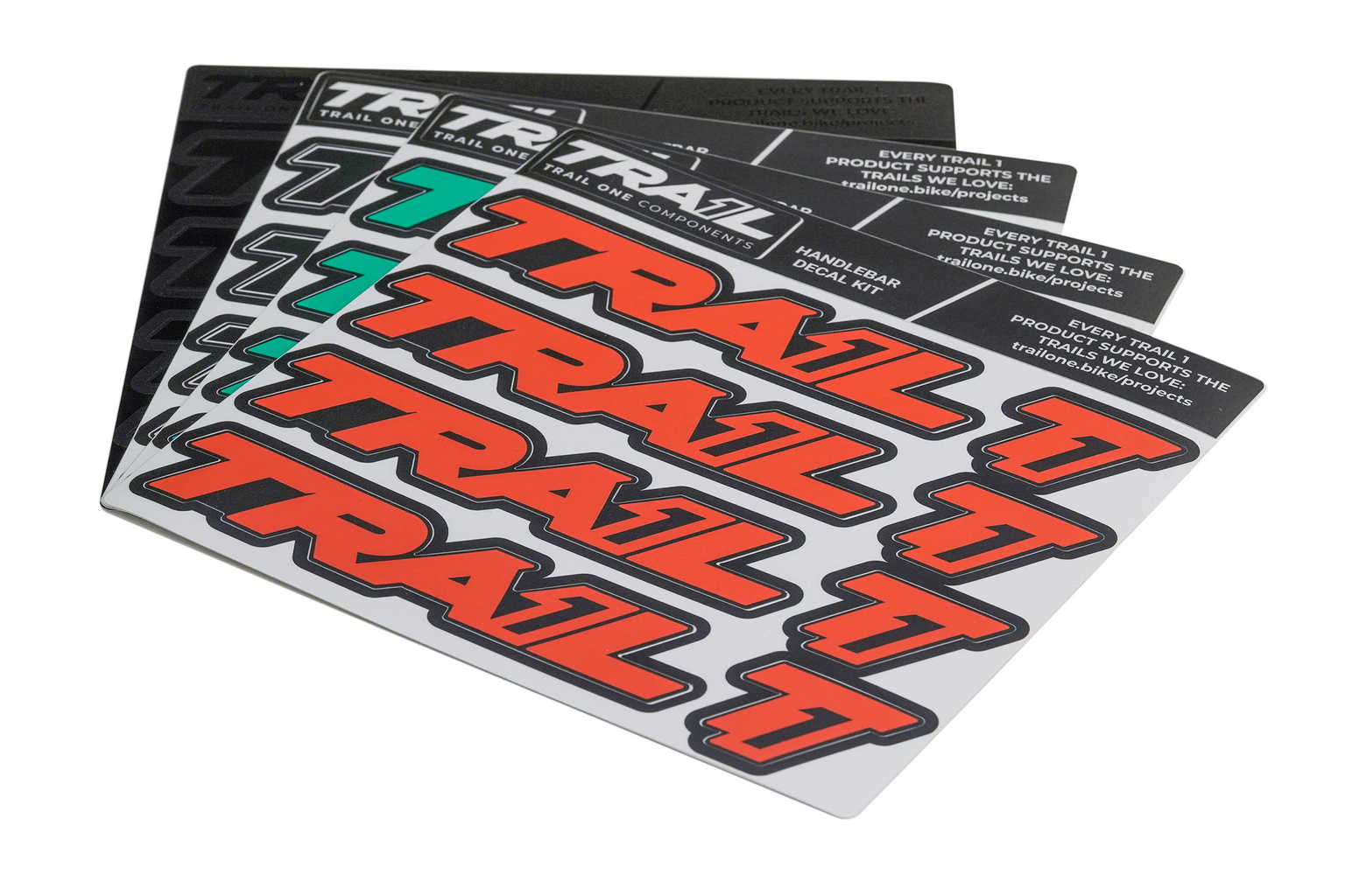 Trail One Components Crockett Handlebar Decal Kit - Orange - Sticker/Decal - Crockett Handlebar Decal Kit