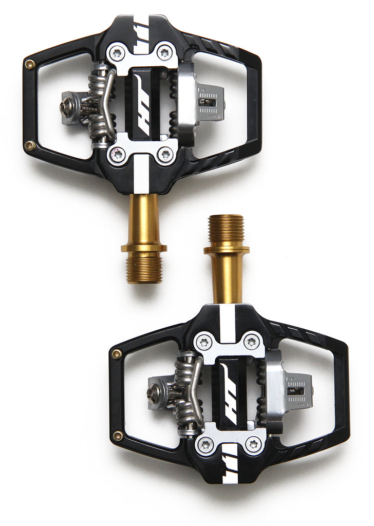 HT Components T1 Trail Pedals - Ti - Black Clipless with Cleats - Pedals - T1 Pedals
