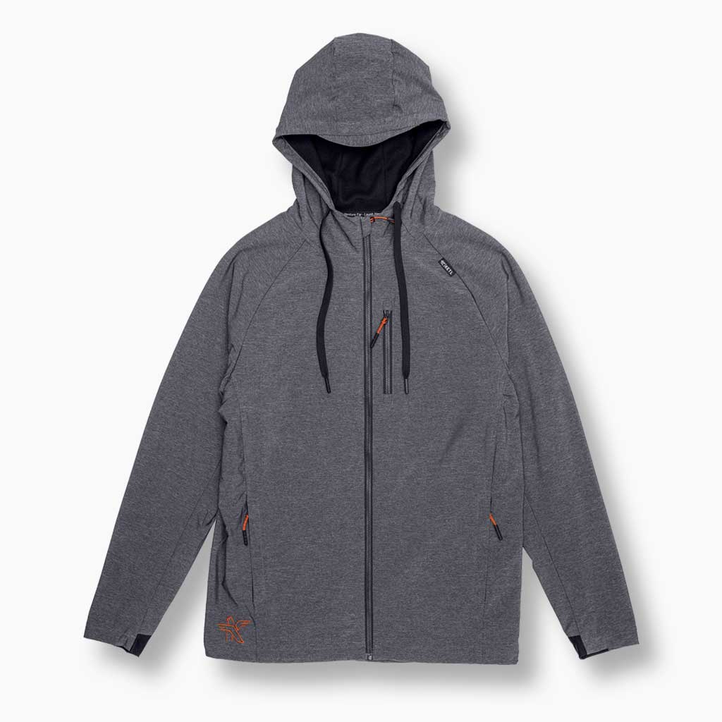KETL Mtn Escapade Jacket: Fleece-Lined Softshell Packable Travel Layer w/ Zipper Pockets - Charcoal Men's Jackets Escapade Fleece-Lined Jacket