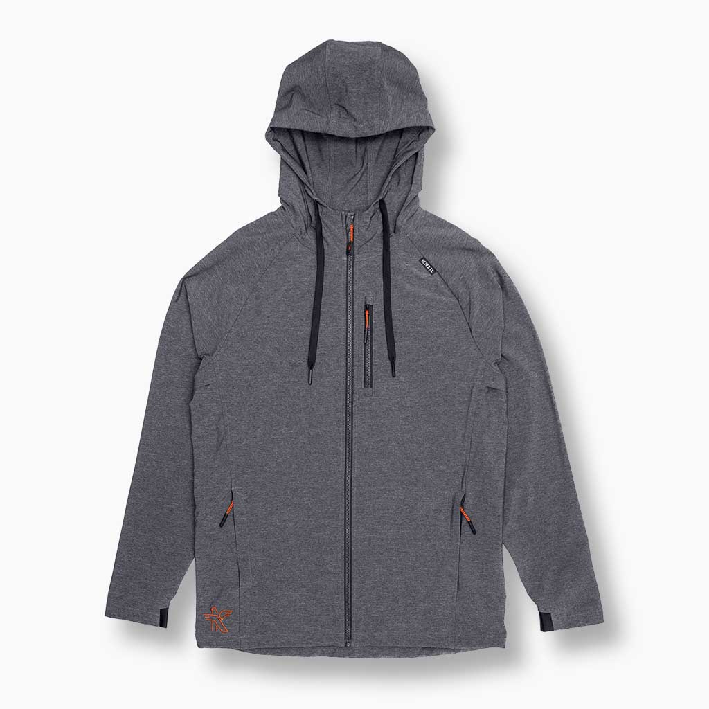KETL Mtn Escapade Jacket: Lightweight Softshell Packable Travel Layer w/ Zipper Pockets - Charcoal Men's