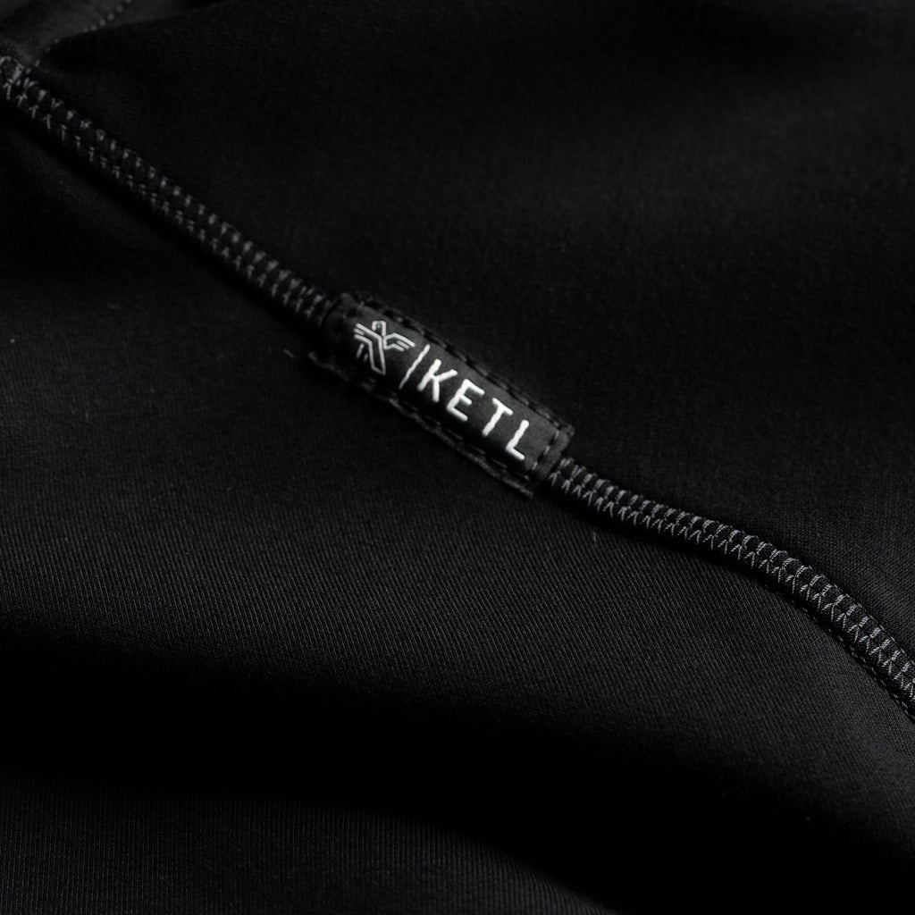 KETL Mtn Folly Active Travel Hoodie - Zipper Pockets, Stretchy, Breathable - Men's Pullover V.2 Black