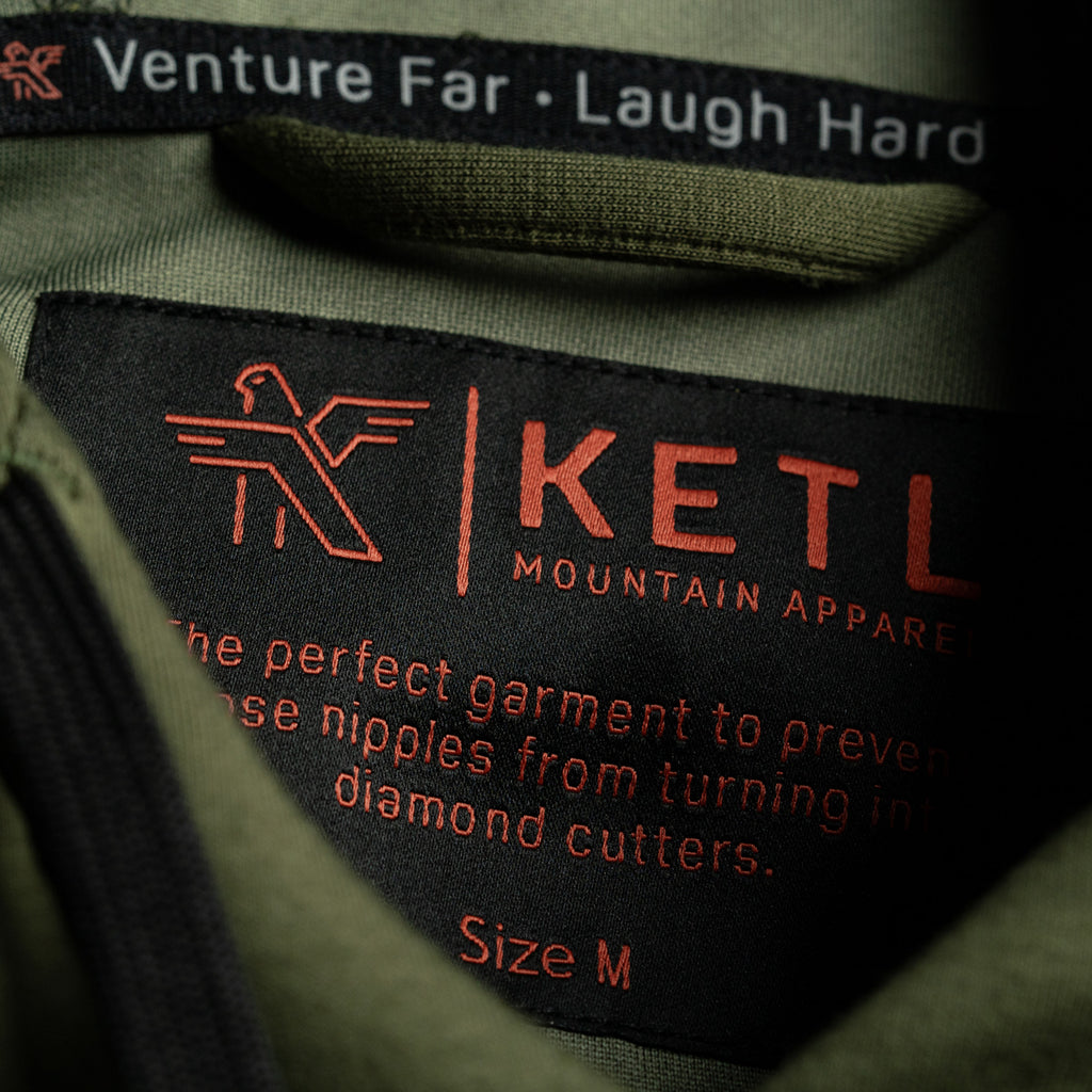 KETL Mtn Folly Active Travel Hoodie - Zipper Pockets, Stretchy, Breathable - Men's Pullover V.2 Green