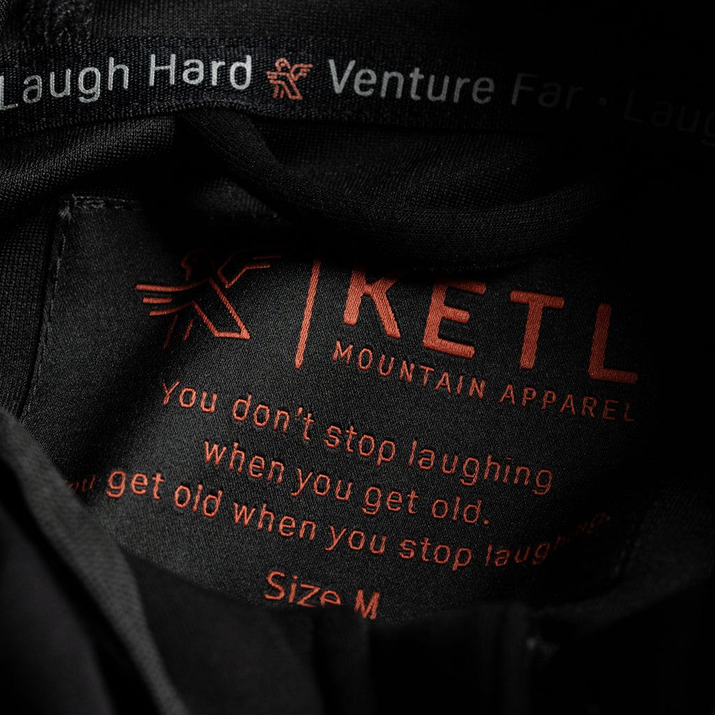 KETL Mtn Folly Active Travel Hoodie - Zipper Pockets, Stretchy, Breathable - Men's Zip-Up V.2 Black