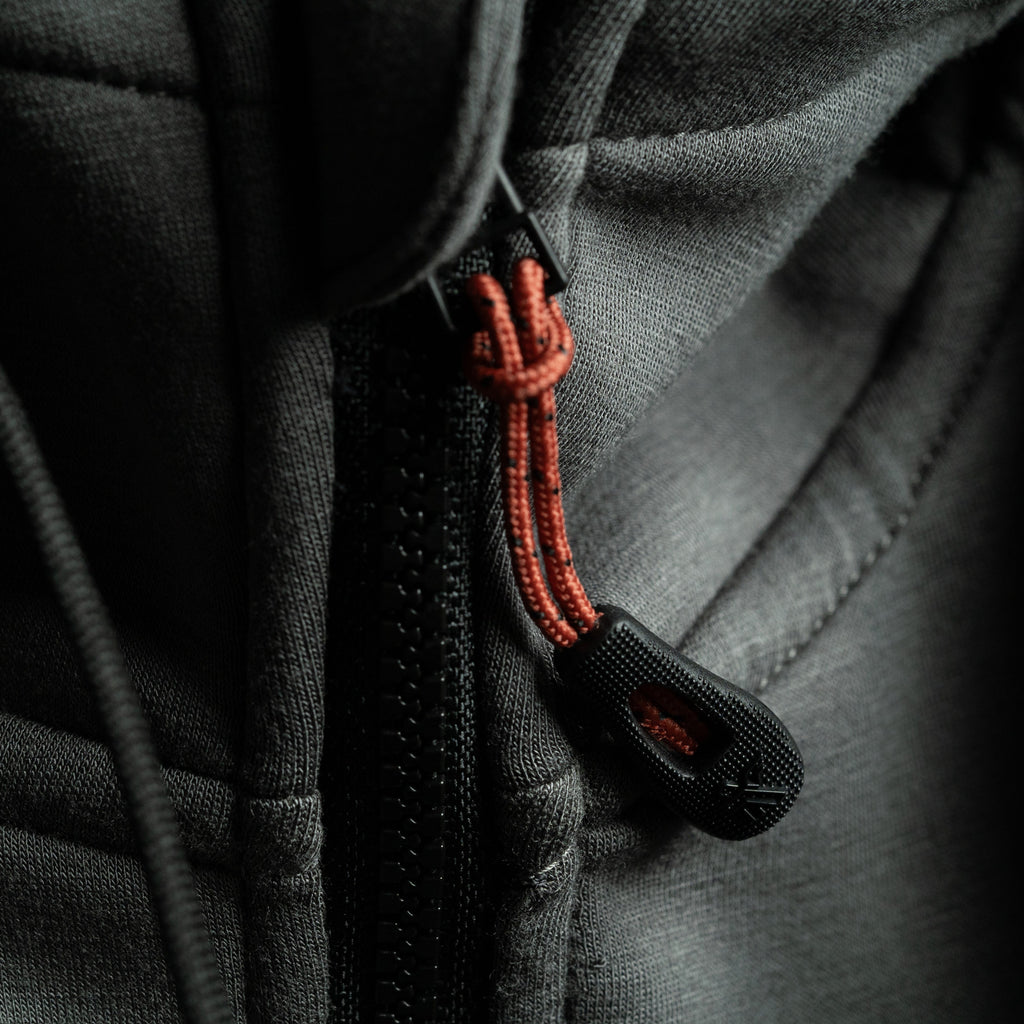 KETL Mtn Folly Active Travel Hoodie - Zipper Pockets, Stretchy, Breathable - Men's Zip-Up V.2 Grey - Sweatshirt/Hoodie - Folly Microfleece Active Hoodie V.2 (Zip-Up)