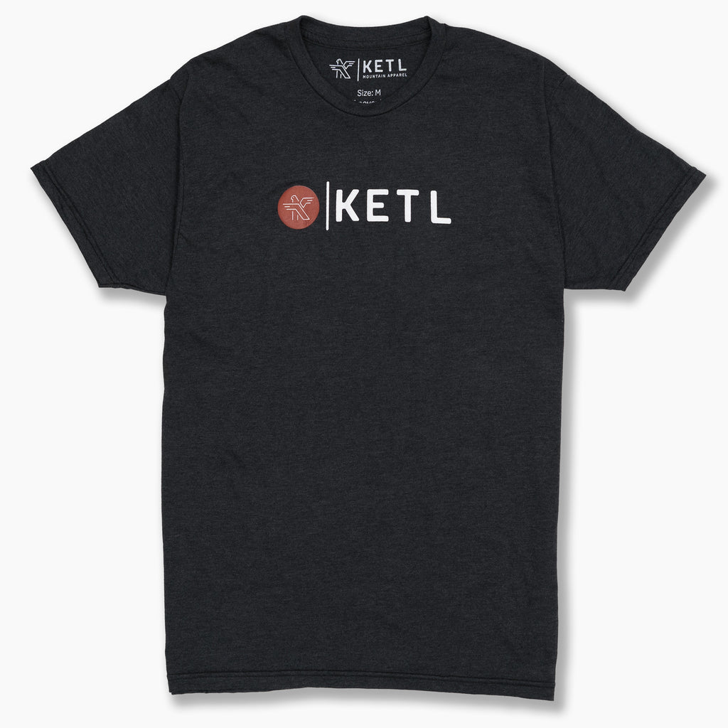KETL Mtn For Fun's Sake Tri-Blend Tech Tee: Athletic Performance Shirt That's Magically Soft & Quick Dry - Black Men's T-Shirt For Fun's Sake Tech Tee
