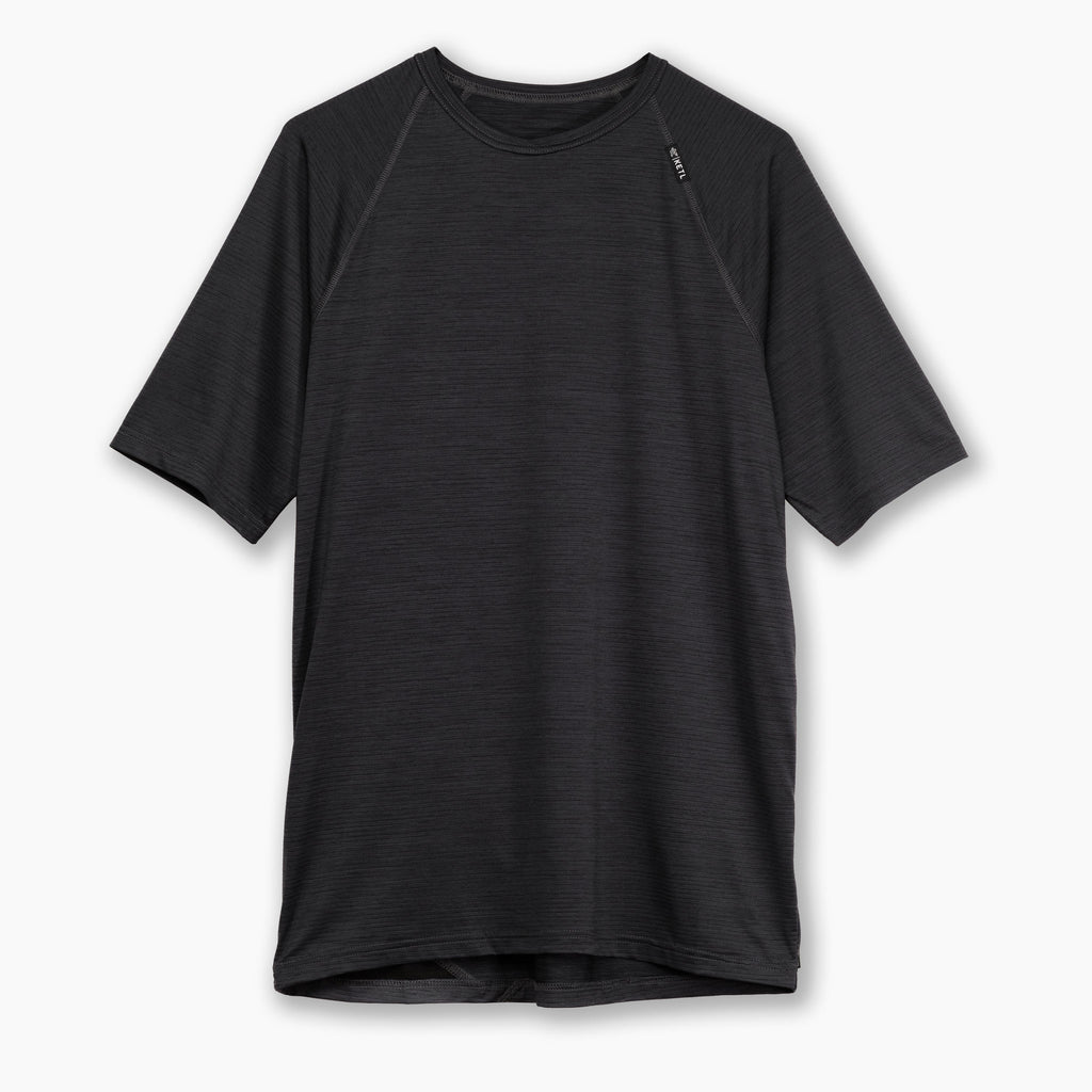 KETL Mtn Wayward Casual MTB Short Sleeve Jersey - Durable, Breathable, Zipper Pocket Men's Mountain Bike Shirt Black Men's
