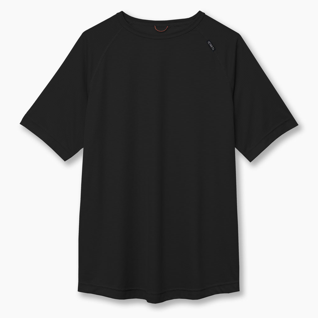 Ketl Mtn Nofry Sun Shirt Short Sleeve - SPF/UPF 30+ Sun Protection Shirt Lightweight For Summer Travel - Black Men's