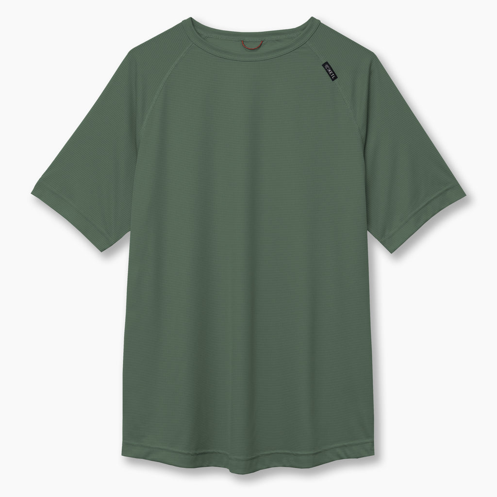 Ketl Mtn Nofry Sun Shirt Short Sleeve - SPF/UPF 30+ Sun Protection Shirt Lightweight For Summer Travel - Green Men's T-Shirt Nofry Sun Shirt SS