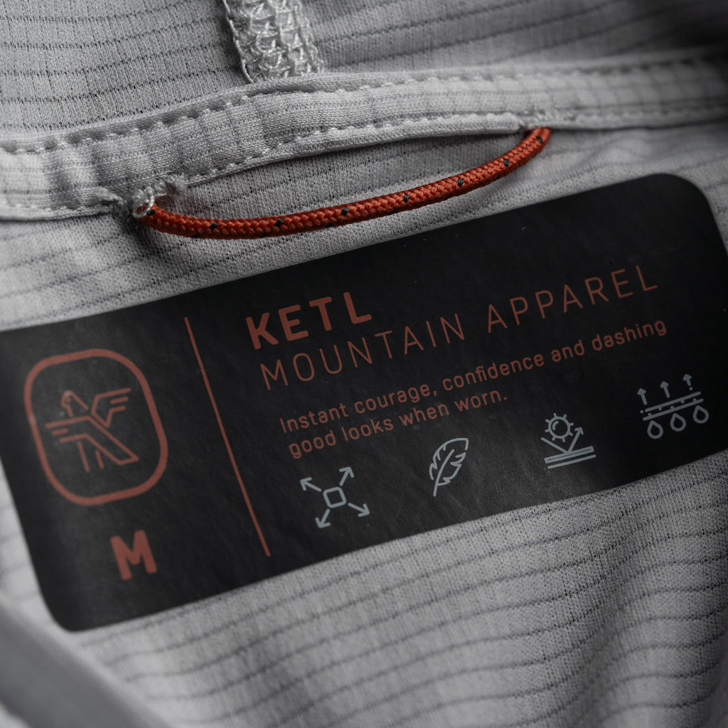 KETL Mtn Nofry Sun Hoodie - SPF/UPF 30+ Sun Protection Shirt Lightweight For Summer Travel - Cloud Men's Sweatshirt/Hoodie Nofry Sun Hoodie