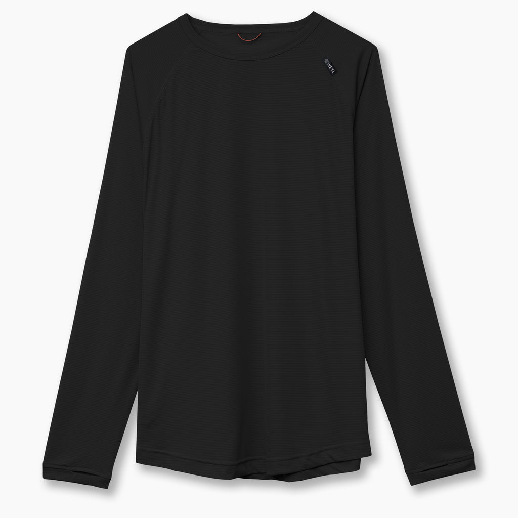 Ketl Mtn Nofry Sun Shirt Long Sleeve - SPF/UPF 30+ Sun Protection Shirt Lightweight For Summer Travel - Black Men's T-Shirt Nofry Sun Shirt LS