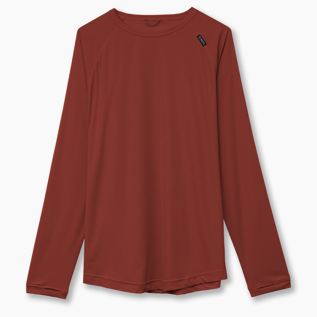 Ketl Mtn Nofry Sun Shirt Long Sleeve - SPF/UPF 30+ Sun Protection Shirt Lightweight For Summer Travel - Maroon Men's T-Shirt Nofry Sun Shirt LS