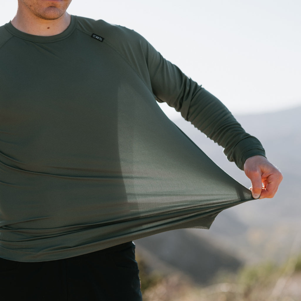 Ketl Mtn Nofry Sun Shirt Long Sleeve - SPF/UPF 30+ Sun Protection Shirt Lightweight For Summer Travel - Green Men's - T-Shirt - Nofry Sun Shirt LS