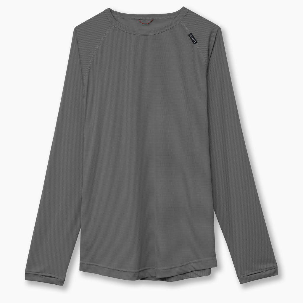 Ketl Mtn Nofry Sun Shirt Long Sleeve - SPF/UPF 30+ Sun Protection Shirt Lightweight For Summer Travel - Grey Men's