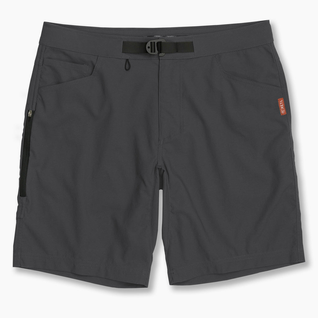 KETL Mtn Shenanigan Hiking Shorts - Lightweight, Stretchy, Packable Men's Travel Shorts Grey Men's