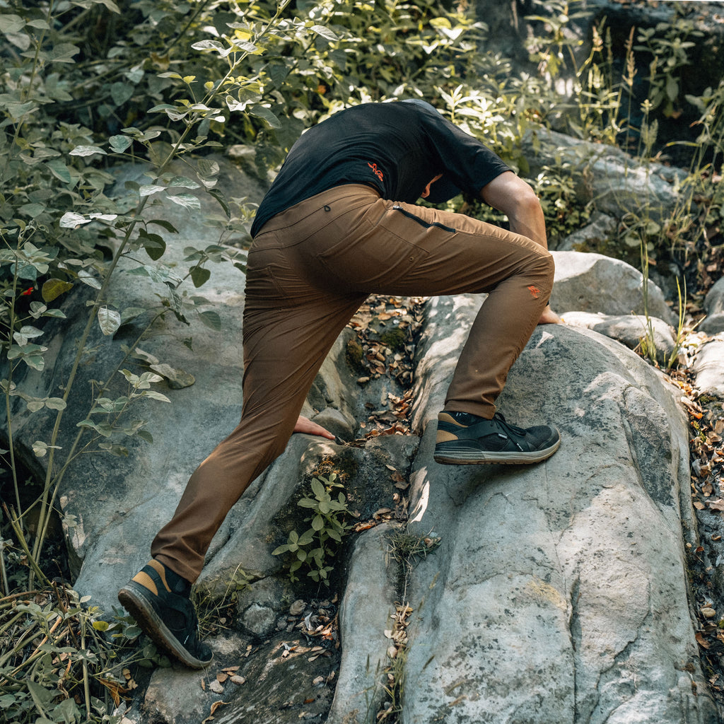 KETL Mtn Shenanigan Hiking Pants 32" Inseam - Lightweight, Stretchy, Packable, Adventure Travel Men's Pants Brown Casual Pants Shenanigan Pant 32"