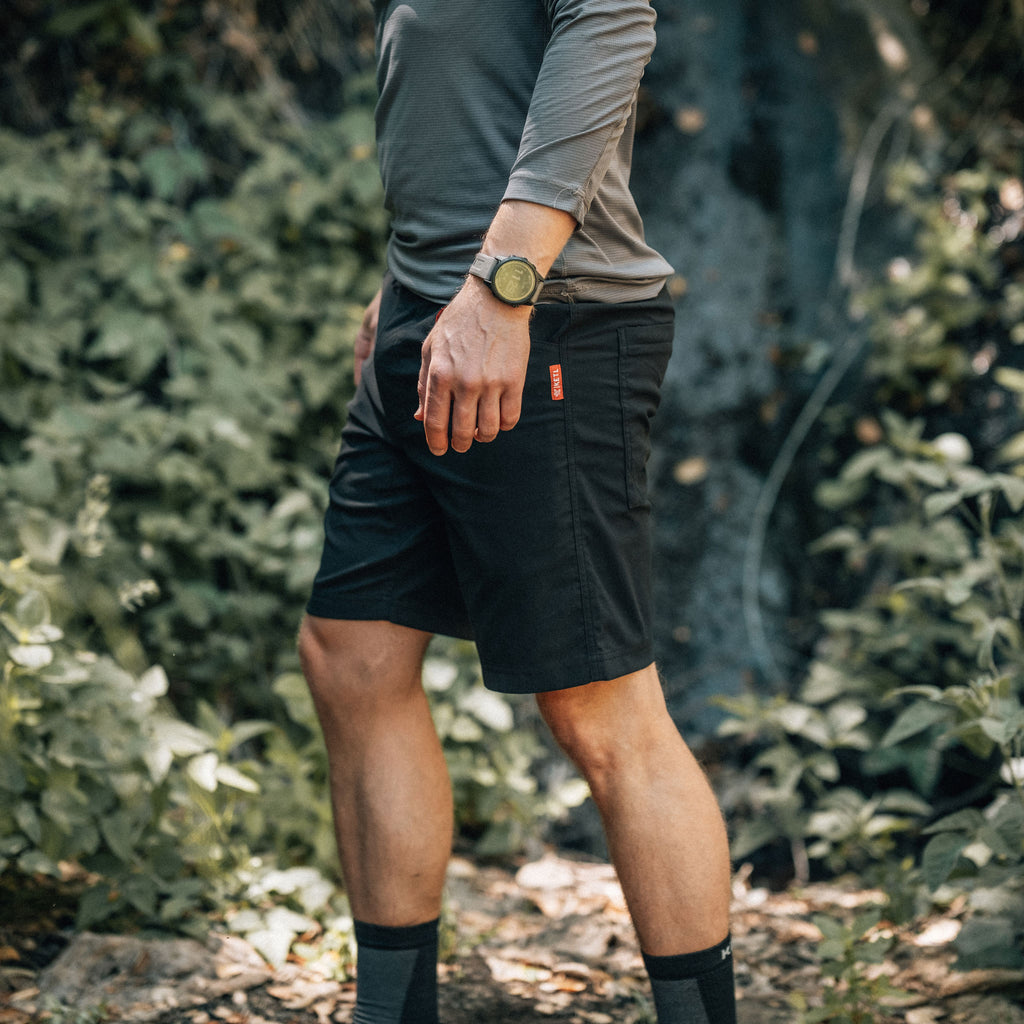 KETL Mtn Shenanigan Hiking Shorts - Lightweight, Stretchy, Packable Men's Travel Shorts Black Men's - Short/Bib Short - Shenanigan Short 9"
