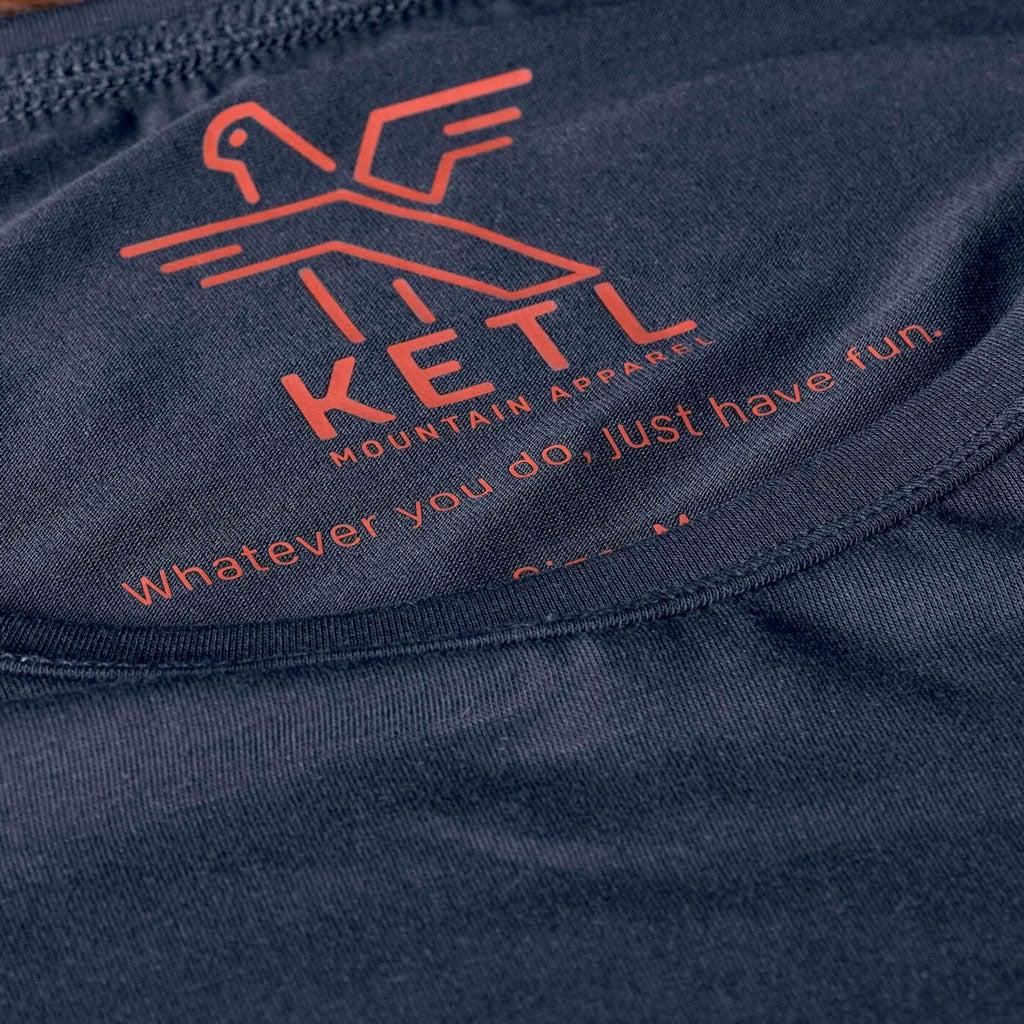 KETL Mtn Departed Featherweight Performance Travel Tee - Men's Athletic Lightweight Packable Short Sleeve Shirt Navy - T-Shirt - Departed Featherweight Performance Tee (SS)