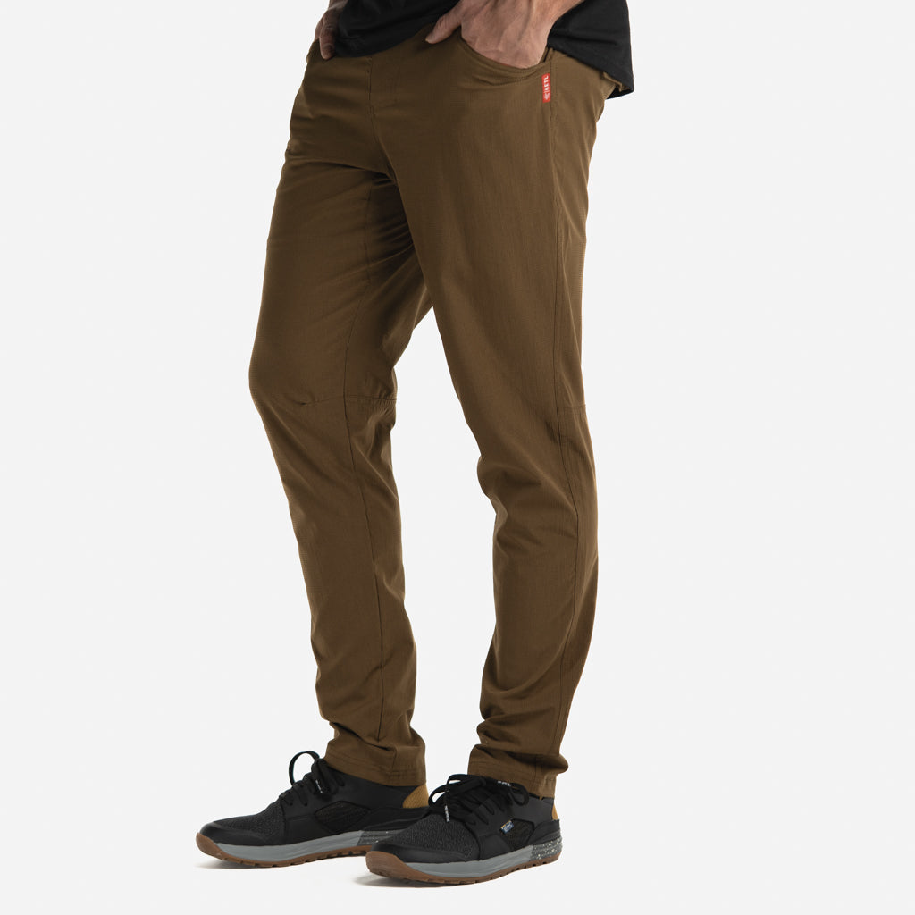 KETL Mtn Vent Lightweight Pants 34" Inseam: Summer Hiking & Travel - Ultra-Breathable, Packable & Stretchy - Brown Men's