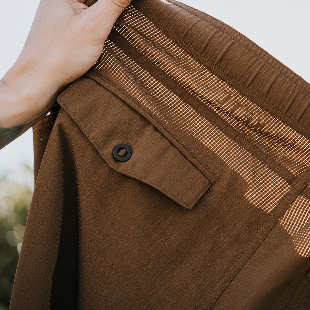 KETL Mtn Vent Lightweight Pants Straight Fit 32" Inseam: Summer Hiking & Travel - Ultra-Breathable, Packable & Stretchy - Brown Men's - Casual Pants - Vent Jogger'ish Lightweight Travel Pants 32"