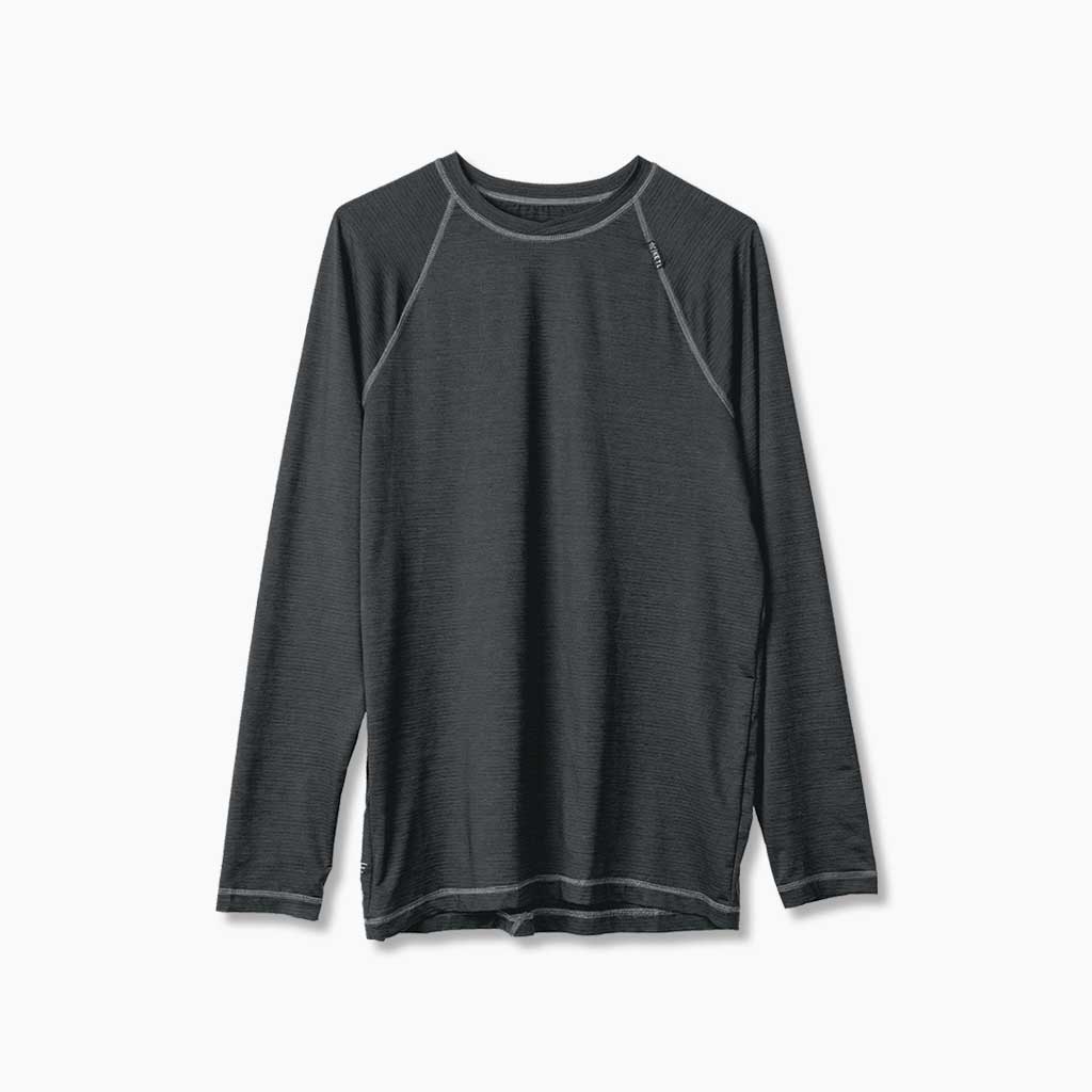KETL Mtn Wayward Casual MTB Long Sleeve Jersey - Durable, Breathable, Zipper Pocket Men's Mountain Bike Shirt Black Men's