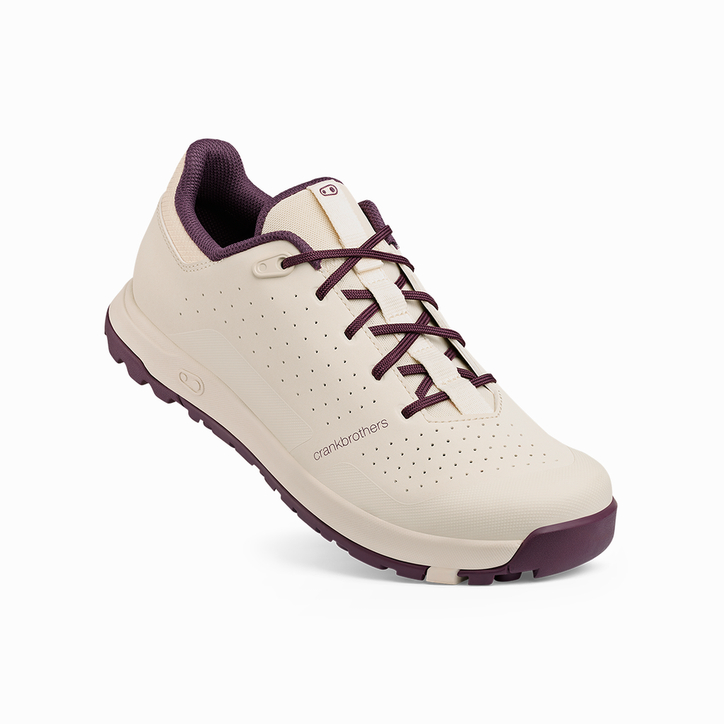 Crank Brothers Mallet Trail Lace Clipless Shoe White/Purple Mountain Shoes Mallet Trail Lace Mountain Shoe