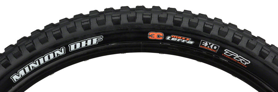 Maxxis Minion DHF Tire - 27.5 x 2.5, Tubeless, Folding, Black, 3C Maxx Grip, DH, Wide Trail White Logo MPN: TB85975900 Tires Minion DHF Tire