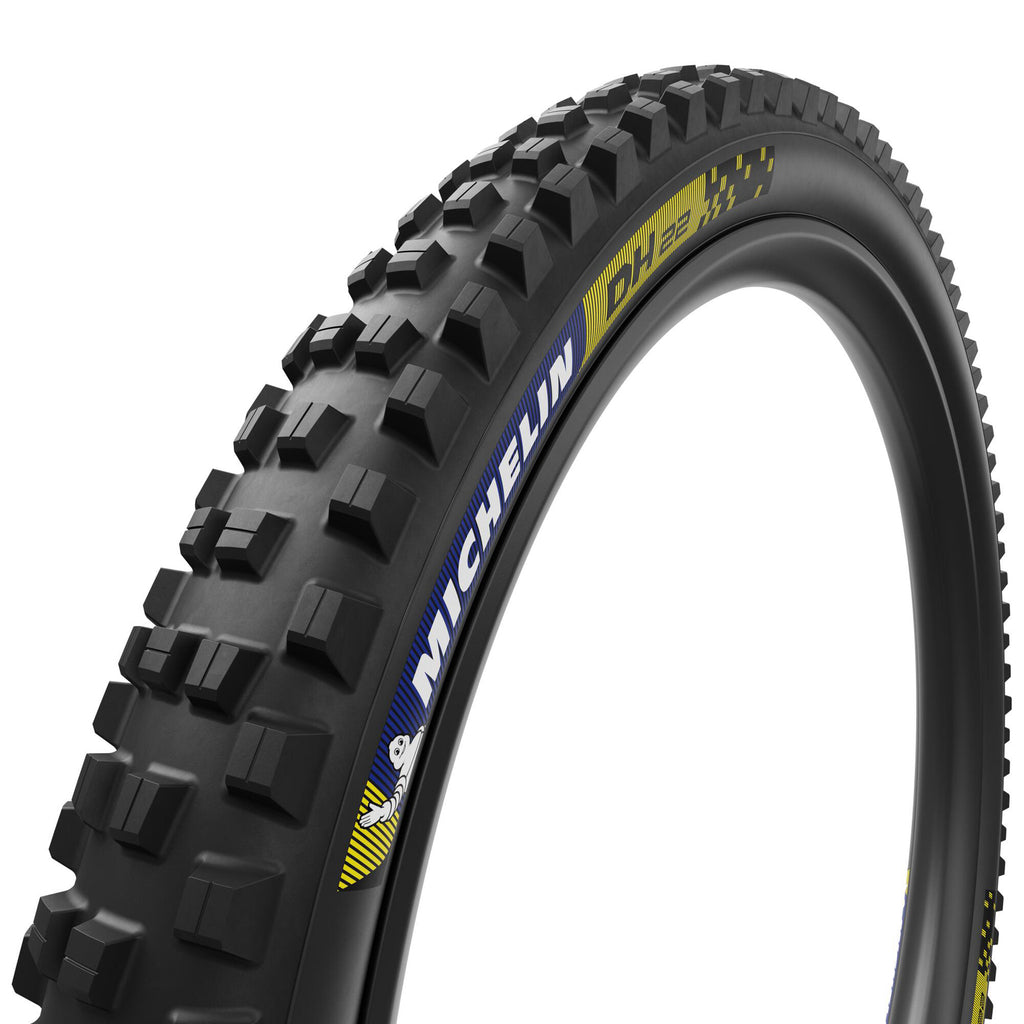 Michelin DH22 Racing Line Tire - 27.5 x 2.4, Tubeless, Folding, Blue & Yellow Decals MPN: 14670 UPC: 86699146700 Tires DH22 Racing Line Tire