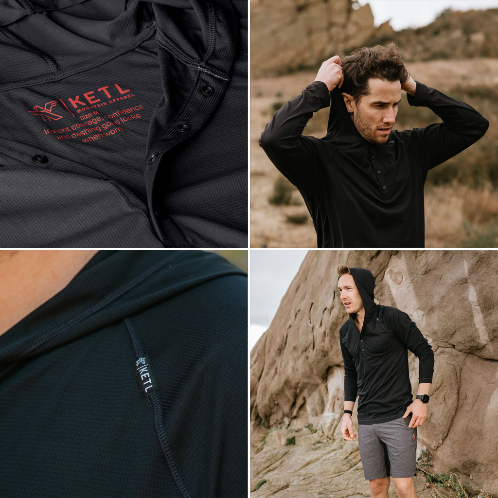 KETL Mtn Nofry Sun Hoodie - SPF/UPF 30+ Sun Protection Shirt