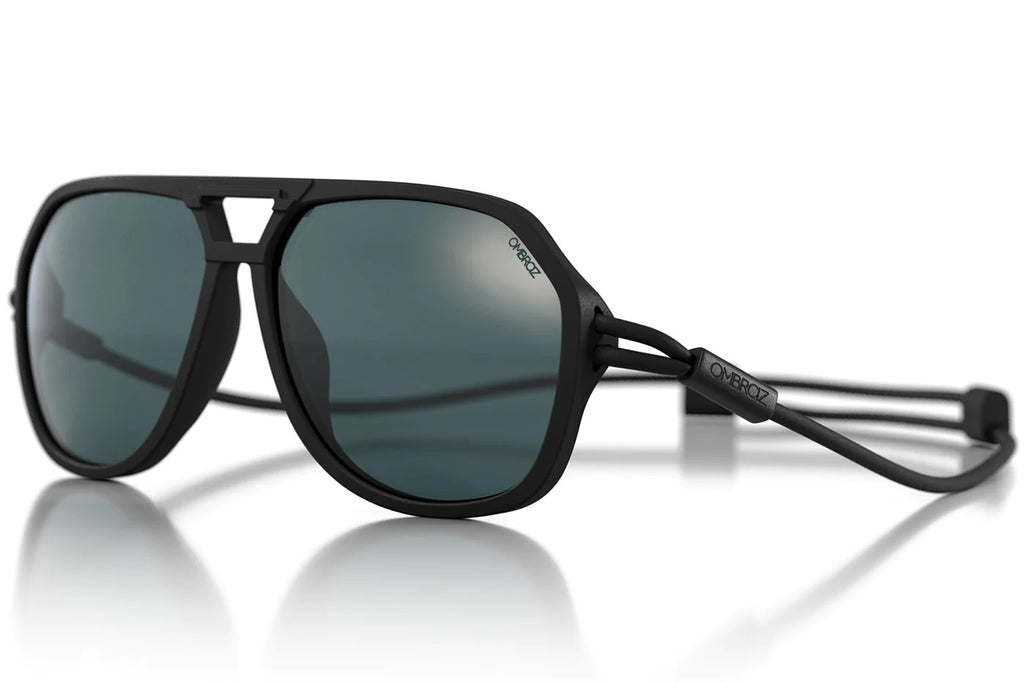 Ombraz Classic Sunglasses - Charcoal w/ Polarized Grey Lenses Regular