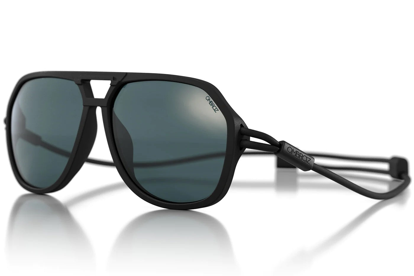 Ombraz Classic Sunglasses - Charcoal w/ Polarized Grey Lenses Regular MPN: OBZ-C-CH-PL-CH-RG Sunglasses Classic Sunglasses