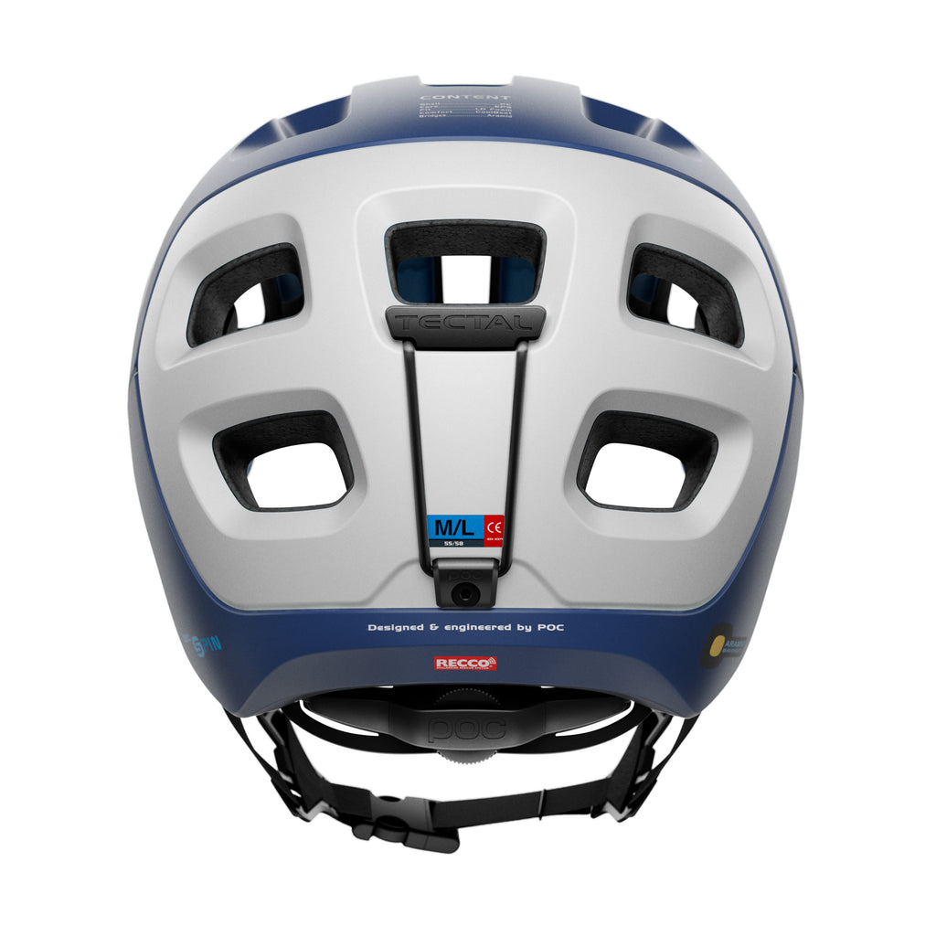 POC Tectal Race SPIN Helmet - Lead Blue/Hydrogen White, Medium/Large - Helmets - Tectal Race SPIN Helmet