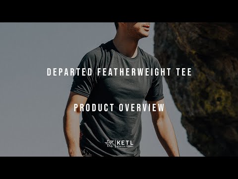 Video: KETL Mtn Departed Featherweight Performance Travel Tee - Men's Athletic Lightweight Packable Long Sleeve Shirt Grey T-Shirt Departed Featherweight Performance Tee (LS)