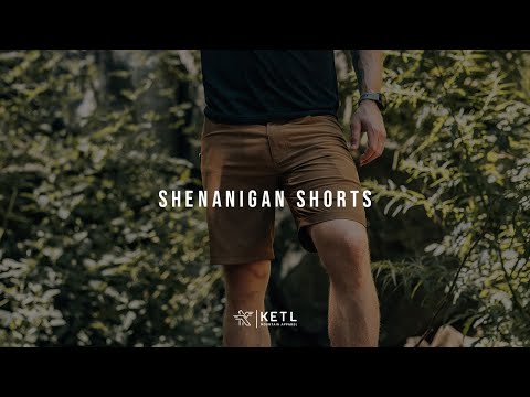 Video: KETL Mtn Shenanigan Hiking Shorts - Lightweight, Stretchy, Packable Men's Travel Shorts Black Men's Short/Bib Short Shenanigan Short 9"