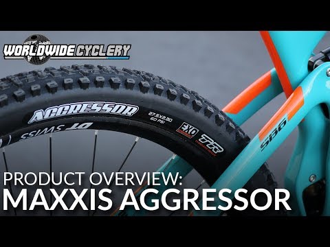 Maxxis Aggressor Tire 29 x 2.5 Tubeless Folding Black Dual EXO Worldwide Cyclery
