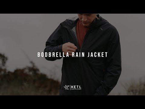 Video: KETL Mtn BodBrella Lightweight Rain Jacket - Waterproof, Breathable, Packable Men's Stretchy Shell Black Beauty Jackets BodBrella Rain Jacket