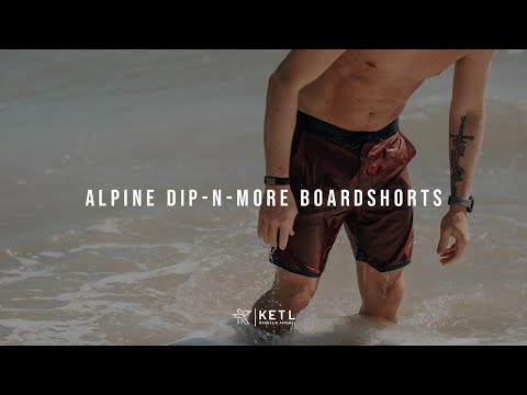 Video: KETL Mtn Alpine Dip-N-More 7" Boardshorts - Quick Dry, Rear Zipper Pocket Men's Swim Trunks Made For Travel Maroon Men's Short/Bib Short Alpine Dip-N-More 7.5" Board Shorts