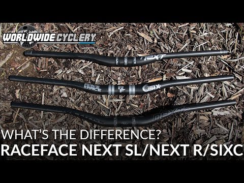 Video: RaceFace NEXT 35 Riser Carbon Handlebar: 35 x 760mm 20mm Rise Red - Flat/Riser Handlebar Next