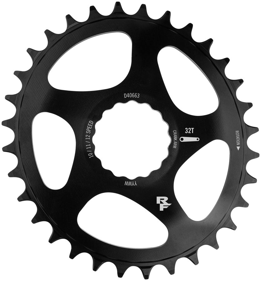 RaceFace Narrow Wide Oval Chainring: Direct Mount CINCH, 28t, Black - Direct Mount Chainrings - Narrow Wide Oval Direct Mount Chainring