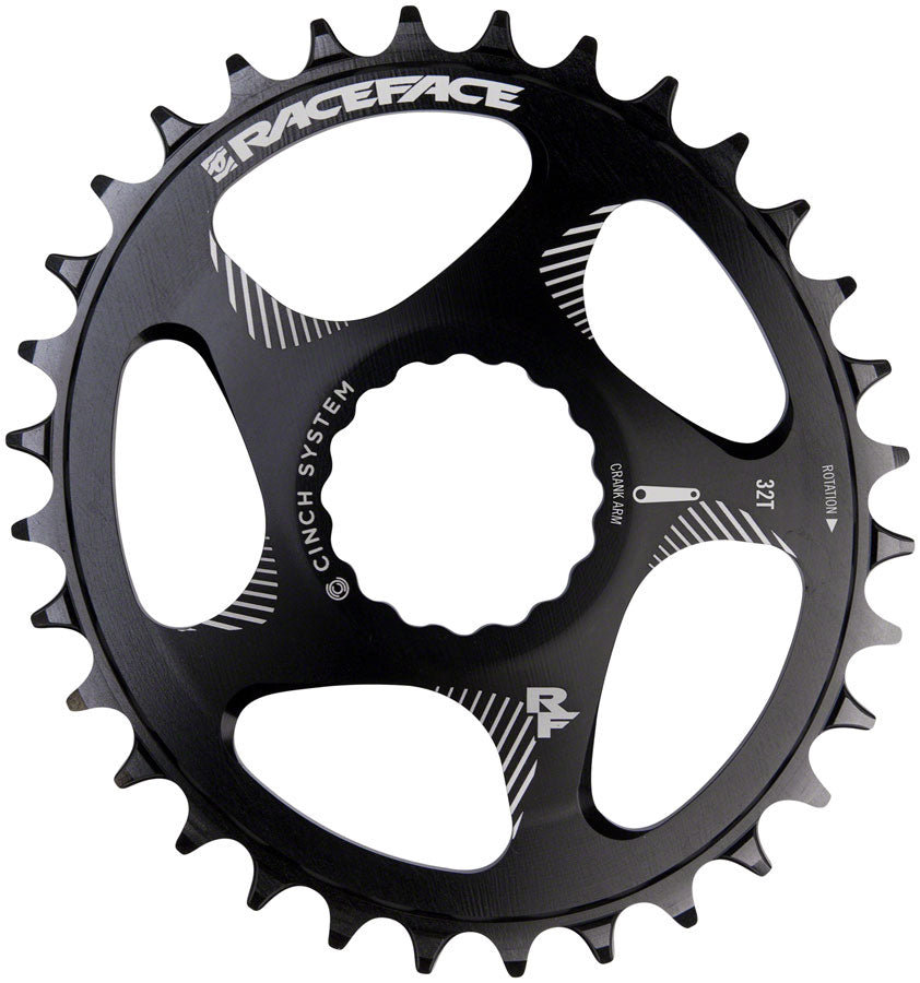 RaceFace Narrow Wide Oval Chainring: Direct Mount CINCH, 34t, Black