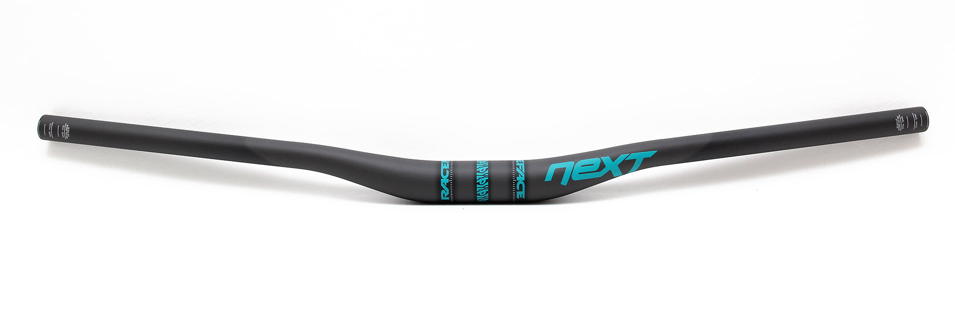RaceFace NEXT 35 Riser Carbon Handlebar: 35 x 760mm 20mm Rise Turquoise - Flat/Riser Handlebar - Next