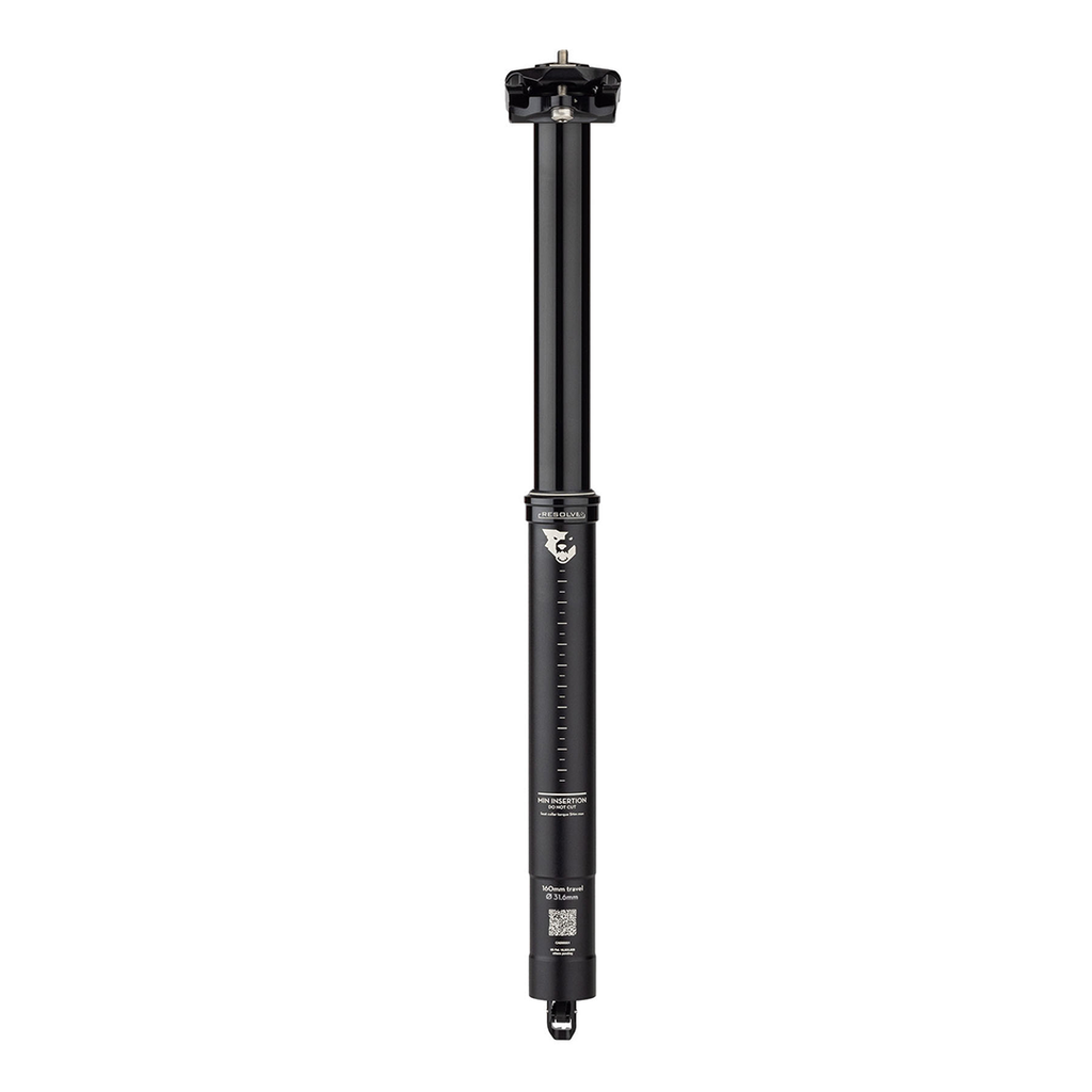 Wolf Tooth Resolve Dropper Seat Post 31.6mm, 160mm Travel MPN: RES-316-160 UPC: 810006806281 Dropper Seatpost Resolve Dropper Seatpost