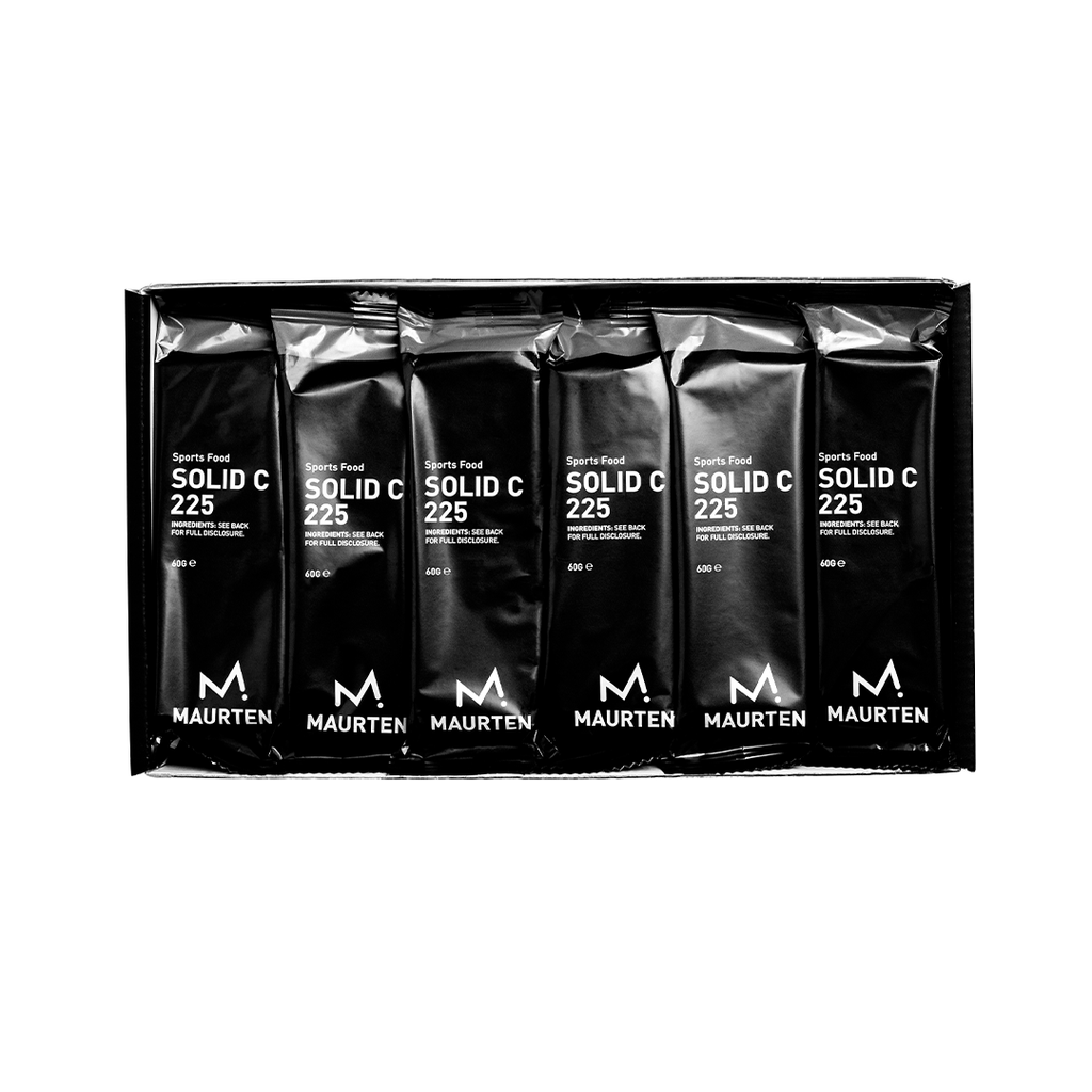 Maurten Solid C 225 Bars: Box of 12 servings MPN: 24202 UPC: 7350008410466 Bars Solid C 225