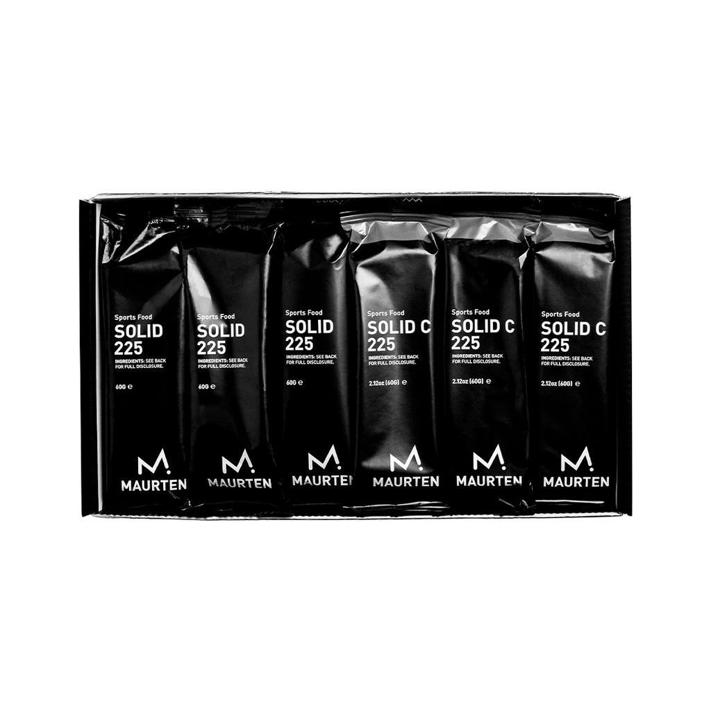 Maurten Solid Mix 225 Bars: Box of 12 servings MPN: 24302 UPC: 7350008410480 Bars Solid Mix 225