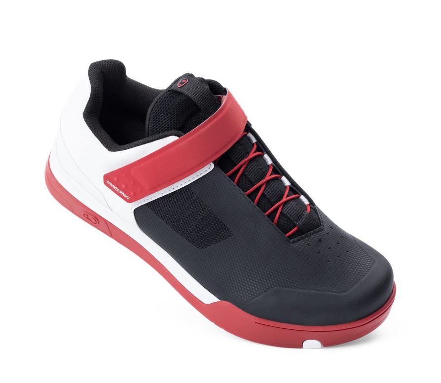 Crank Brothers Mallet SpeedLace Men's Clipless Shoe - Red/White/Black, Size 10.5