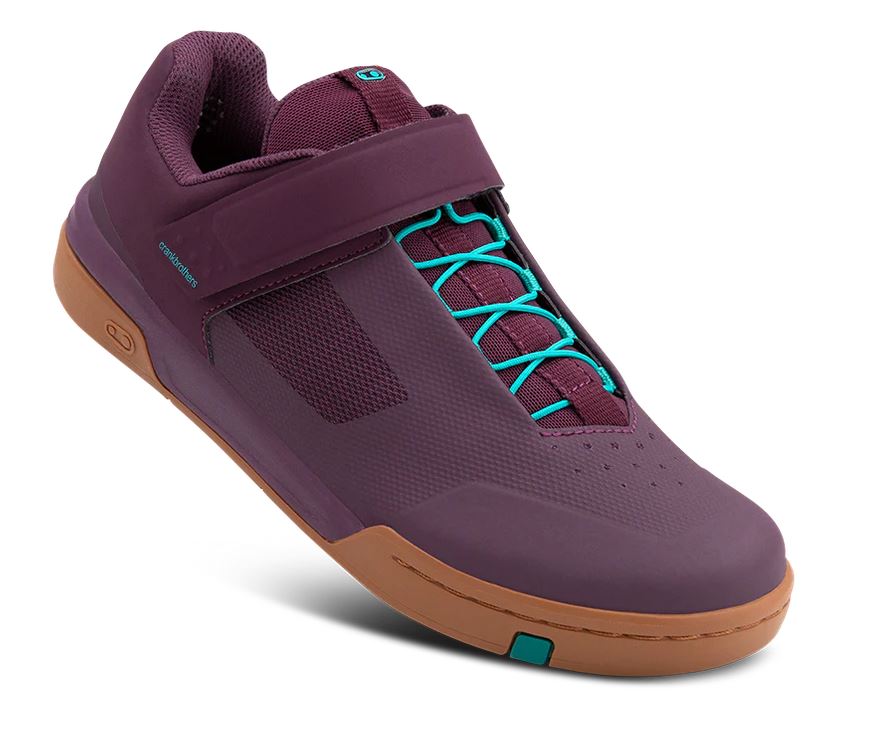 Crank Brothers Stamp Speedlace Men's Shoe - Purple / Teal Flat Shoe Stamp Speed Lace Shoe