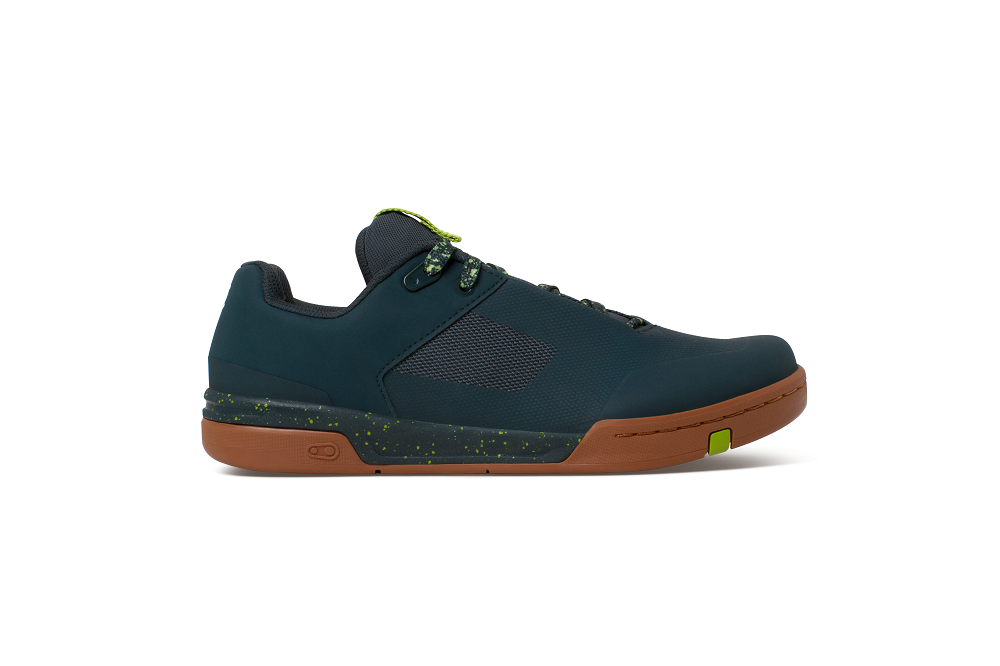 Crank Brothers Stamp Lace Men's Flat Shoe - Petrol/Lime Gum Outsole, Size 12 MPN: STL15152S-12 UPC: 641300304087 Flat Shoe Stamp Lace Flat Shoe