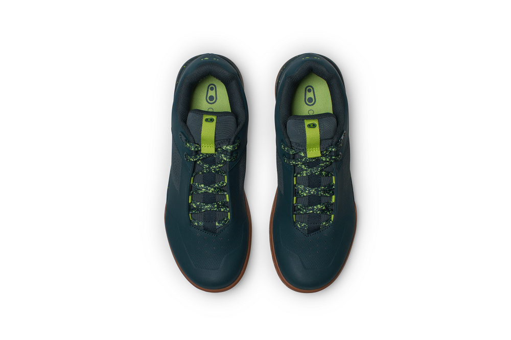 Crank Brothers Mallet Lace Men's Clipless Shoe - Petrol/Lime Gum Outsole, Size 12 - Mountain Shoes - Mallet Lace Clipless Shoe
