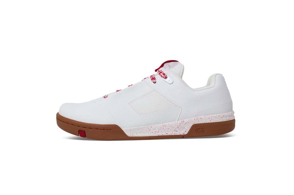 Crank Brothers Mallet Lace Men's Clipless Shoe - White/Red Gum Outsole, Size 10 - Mountain Shoes - Mallet Lace Clipless Shoe