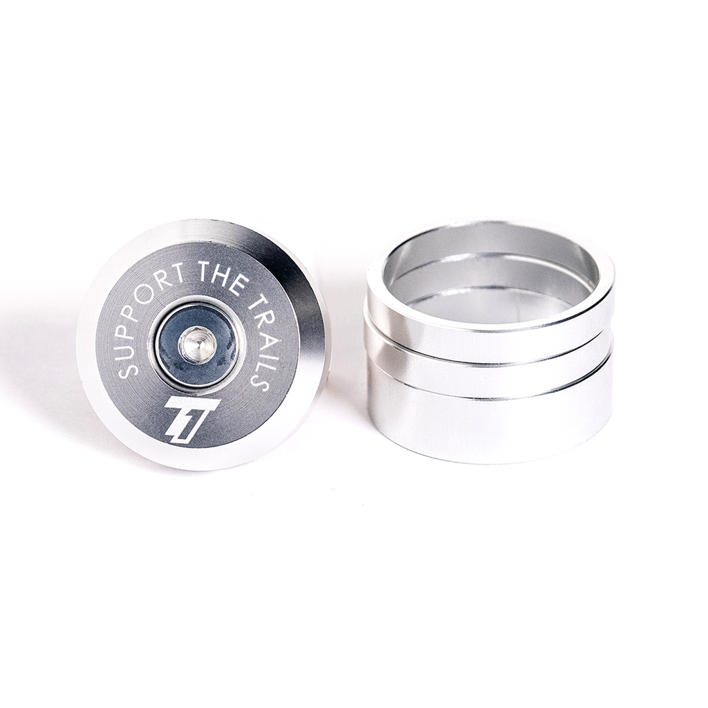 Trail One Components Top Cap & Spacer Kit - Silver (Raw)
