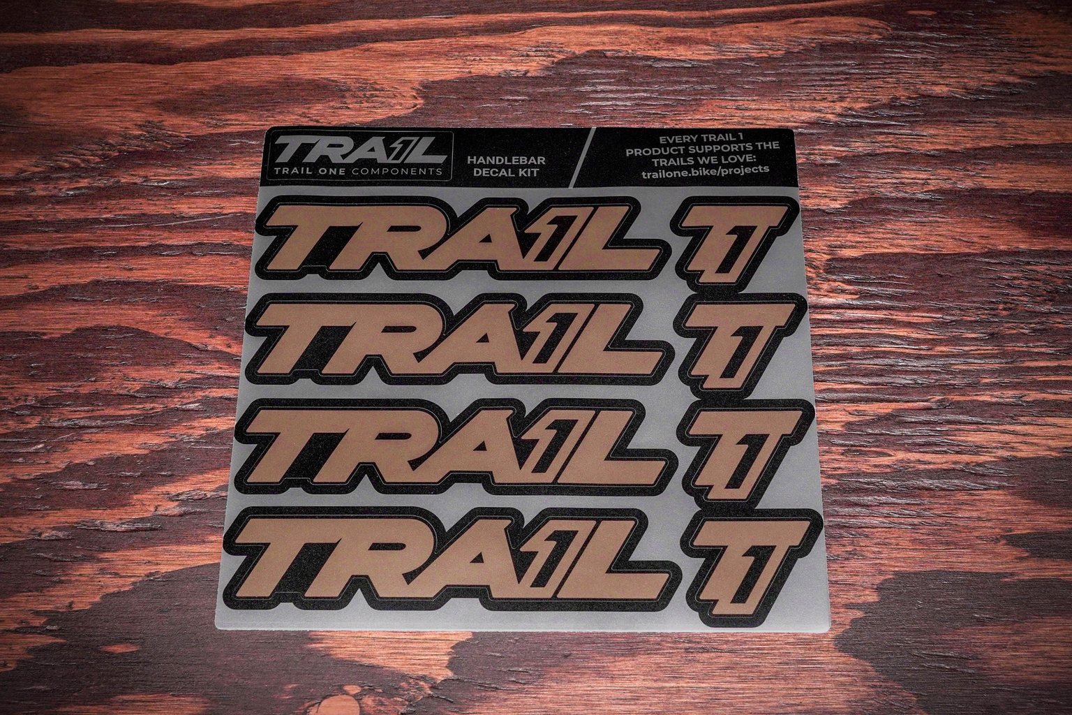 Trail One Components Crockett Handlebar Decal Kit - Bronze - Sticker/Decal - Crockett Handlebar Decal Kit